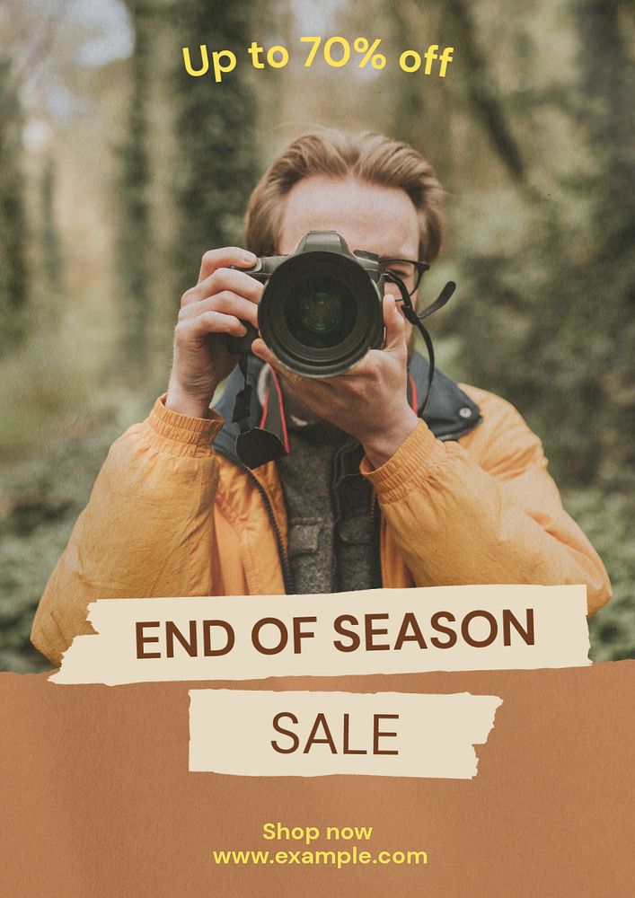 End of season sale  poster template, editable text & design