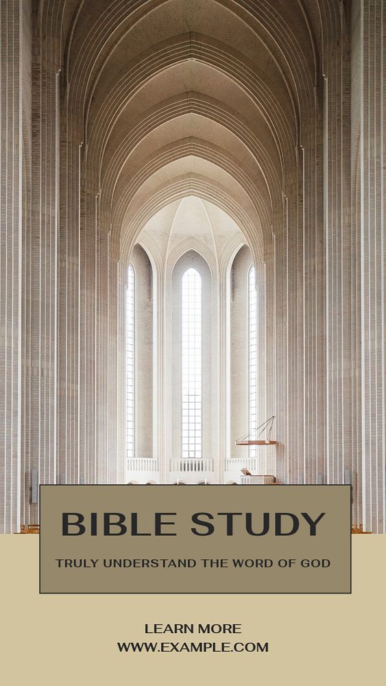 Bible study Instagram story template, editable text