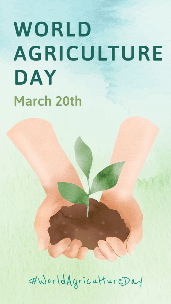 World agriculture day Instagram story template, editable text