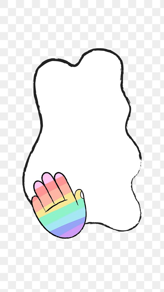 rainbow hand iPhone wallpaper, , editable design