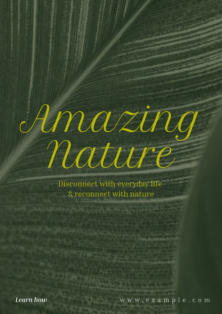 Amazing nature poster template, editable text and design