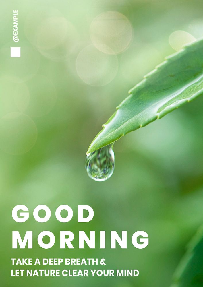 Good morning flyer template, editable design