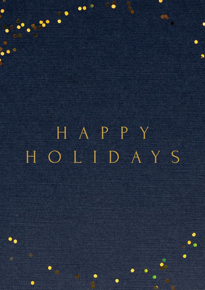 Happy holidays poster template, editable text and design