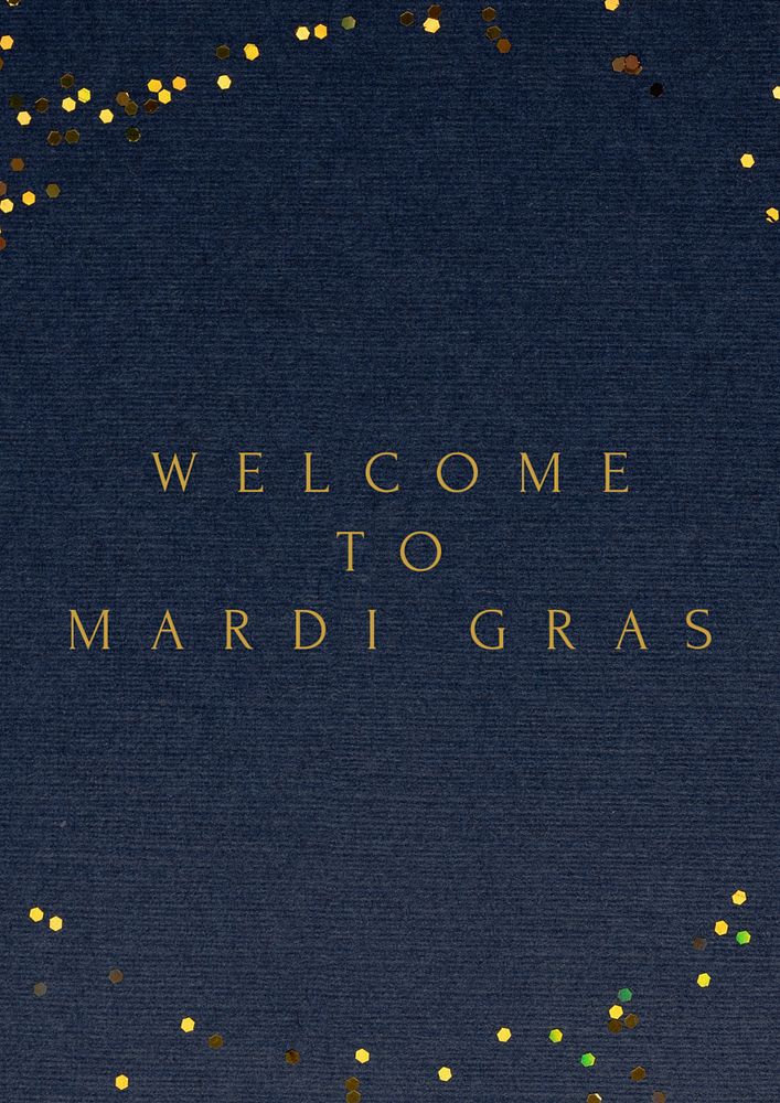 Mardi gras poster template, editable text and design