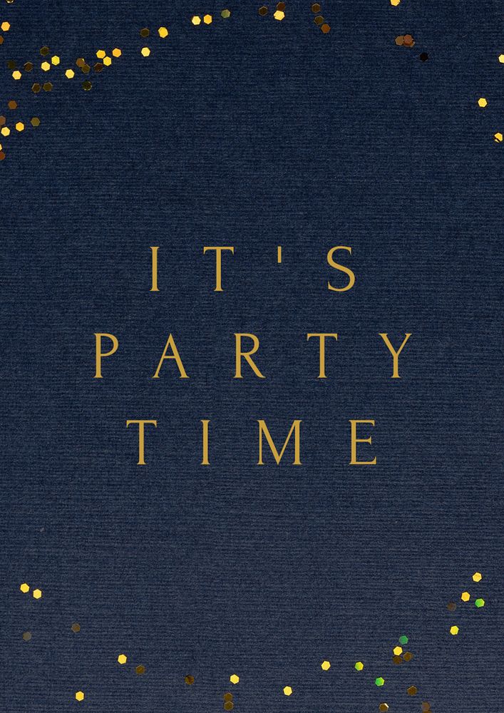 Party time poster template, editable text and design