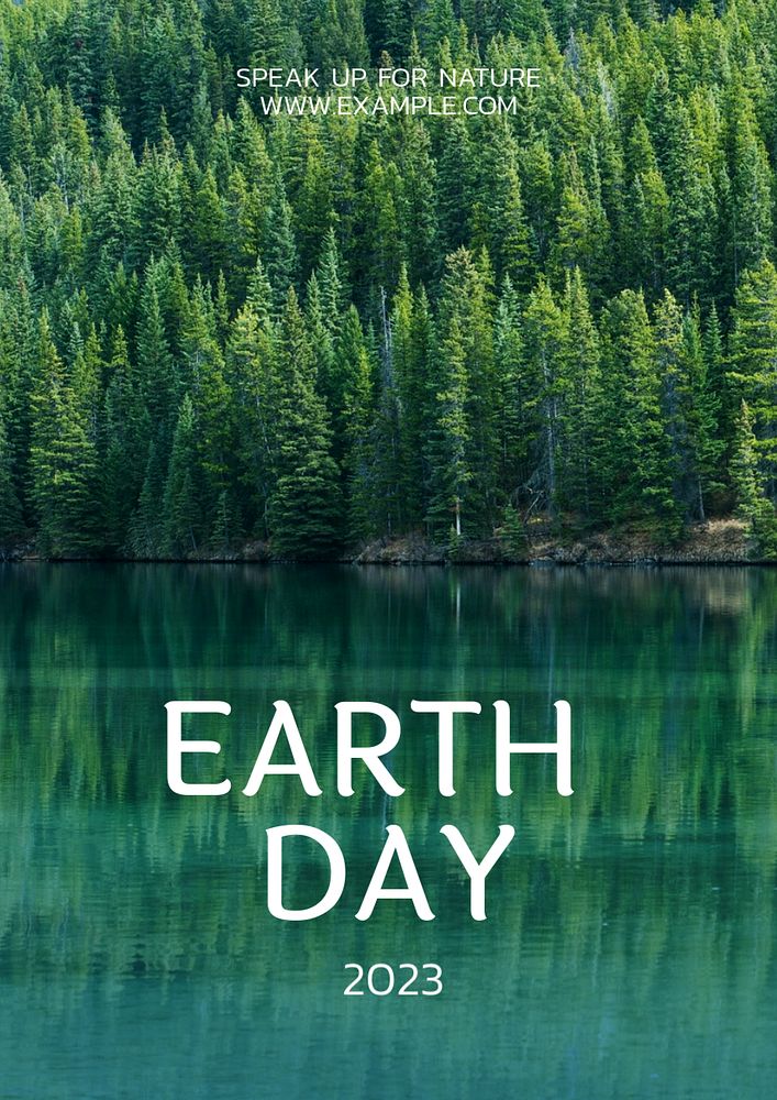 Earth day poster template, editable text & design