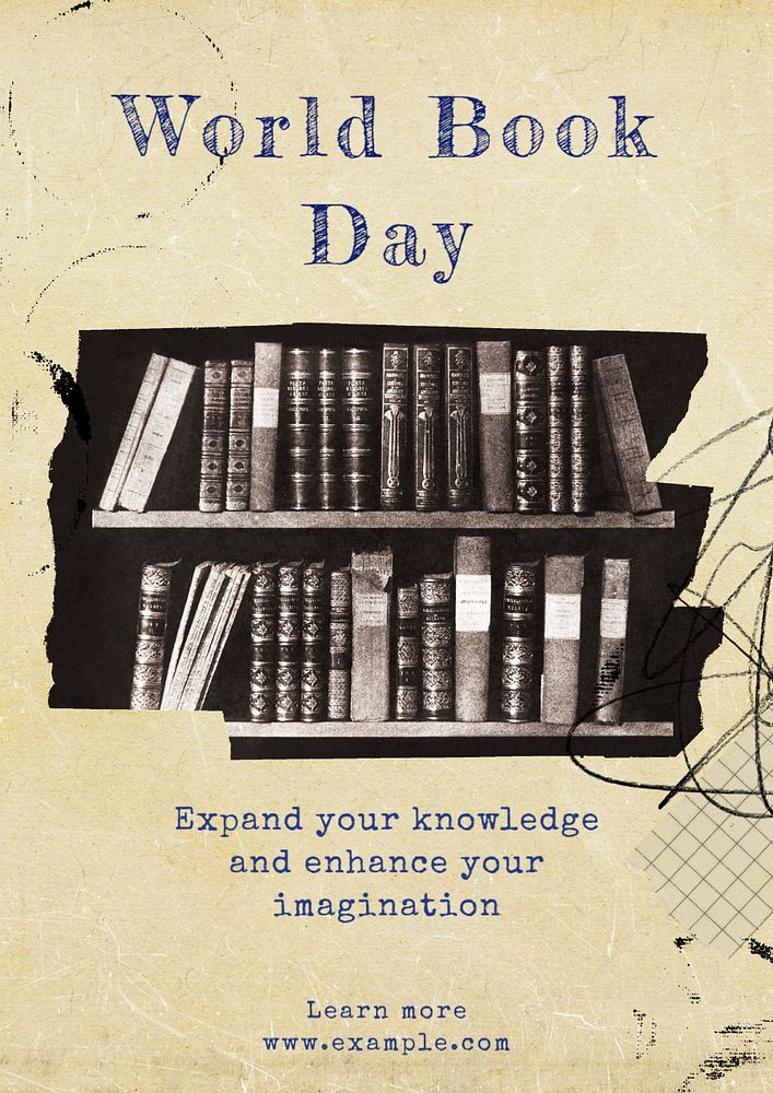 World book day  poster template, editable text & design