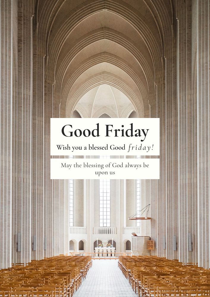 Good Friday poster template, editable text & design