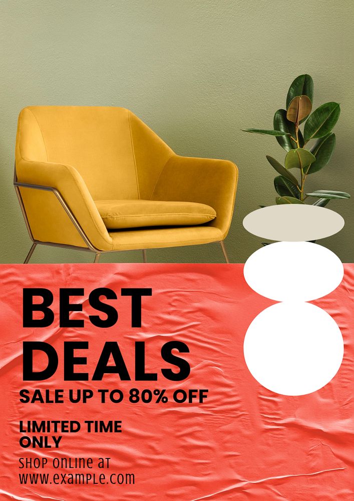 Best deals poster template, editable text and design