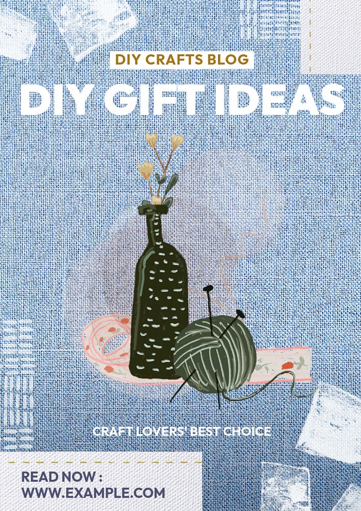 DIY Gift Ideas  poster template, editable text and design