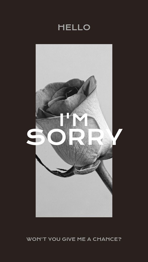 Sorry  social story template, editable Instagram design