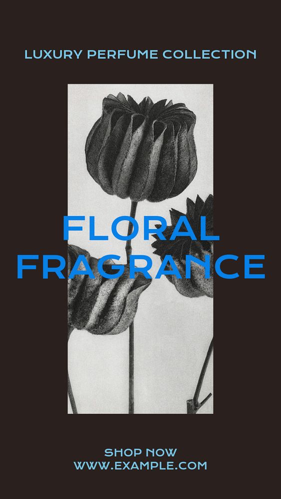 Floral fragrance  social story template, editable Instagram design