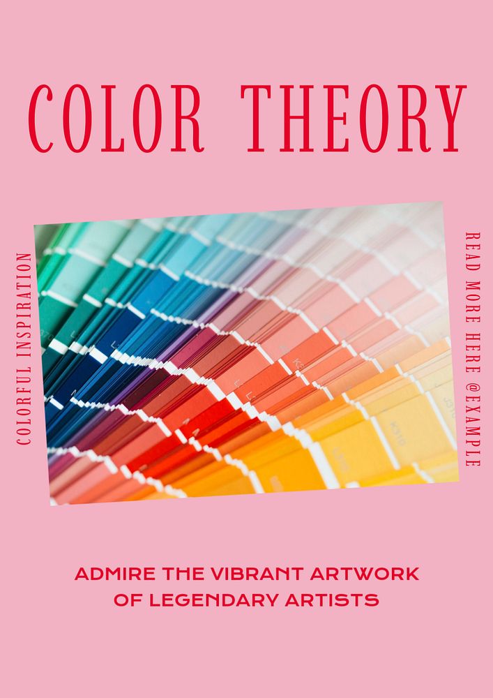 Color Theory poster template, editable text and design