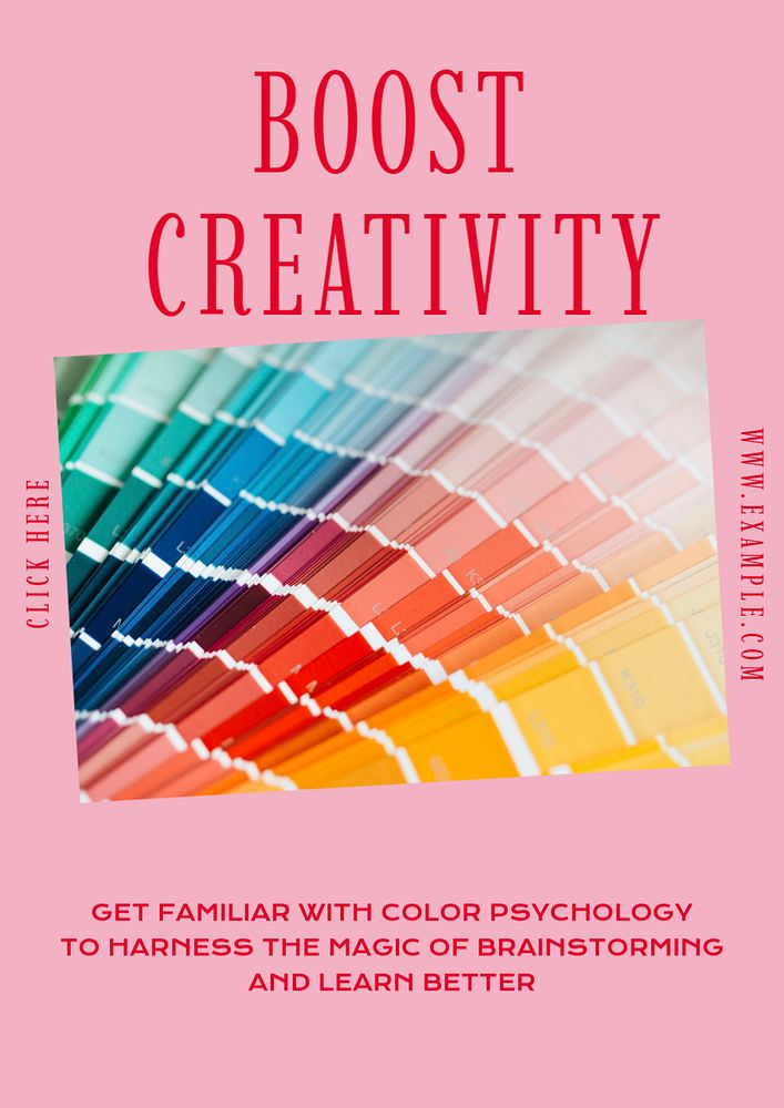 Boost creativity poster template, editable text and design