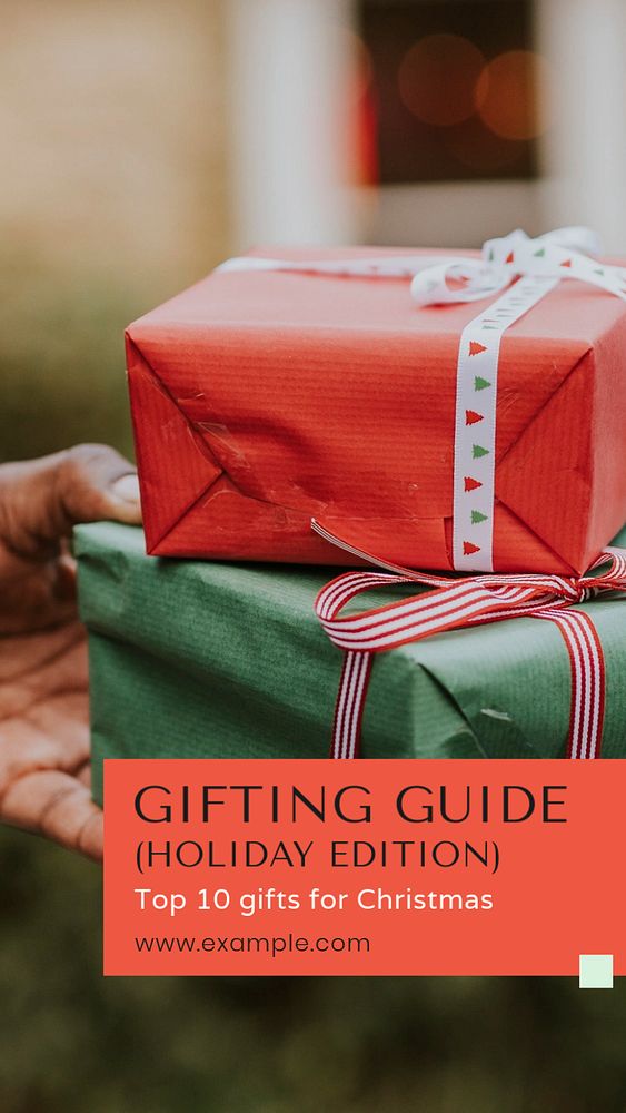 Gifting guide  social story template, editable Instagram design 