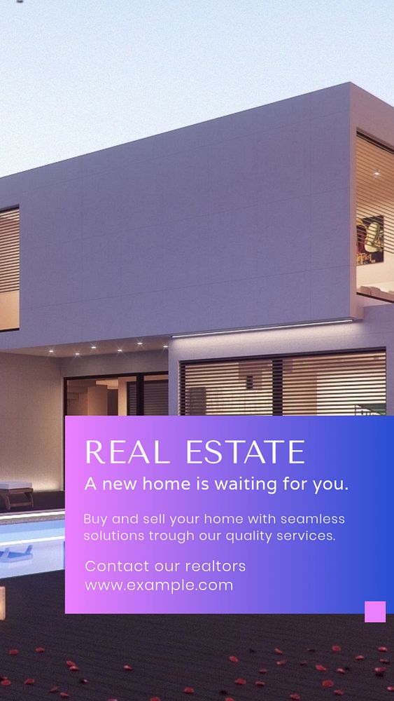 Real estate social story template, editable Instagram design 