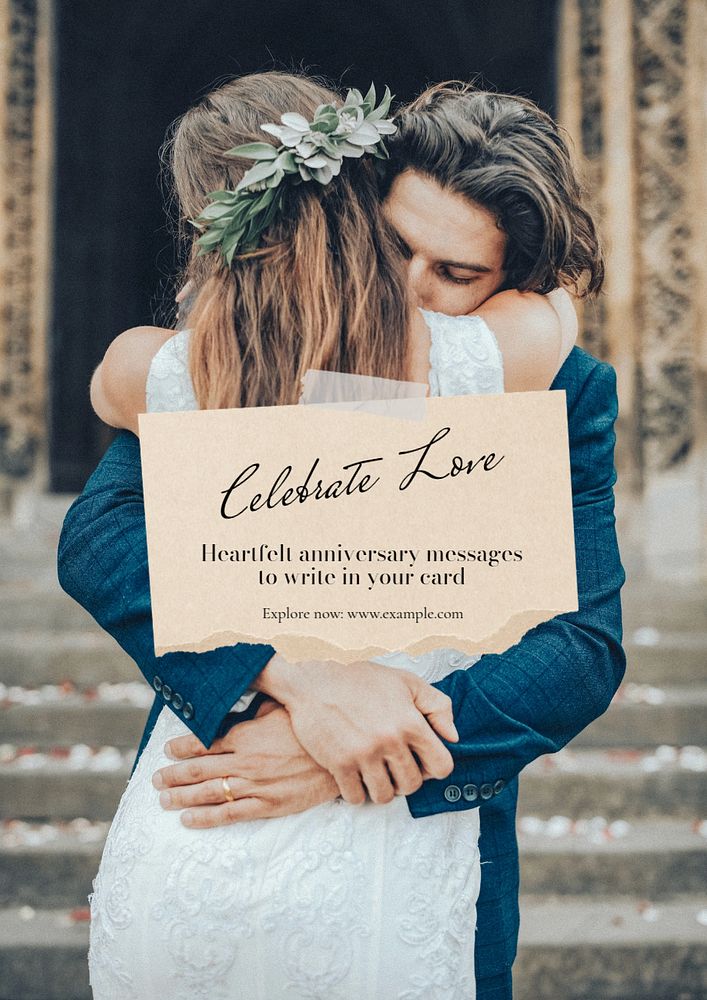 Celebrate love poster template, editable text & design