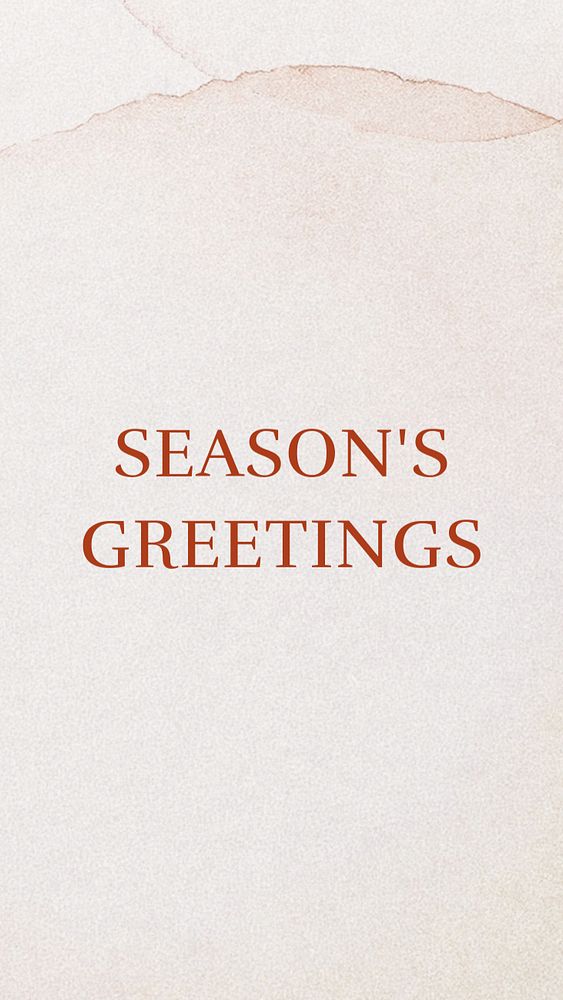 Seasons greetings Instagram story template, editable text