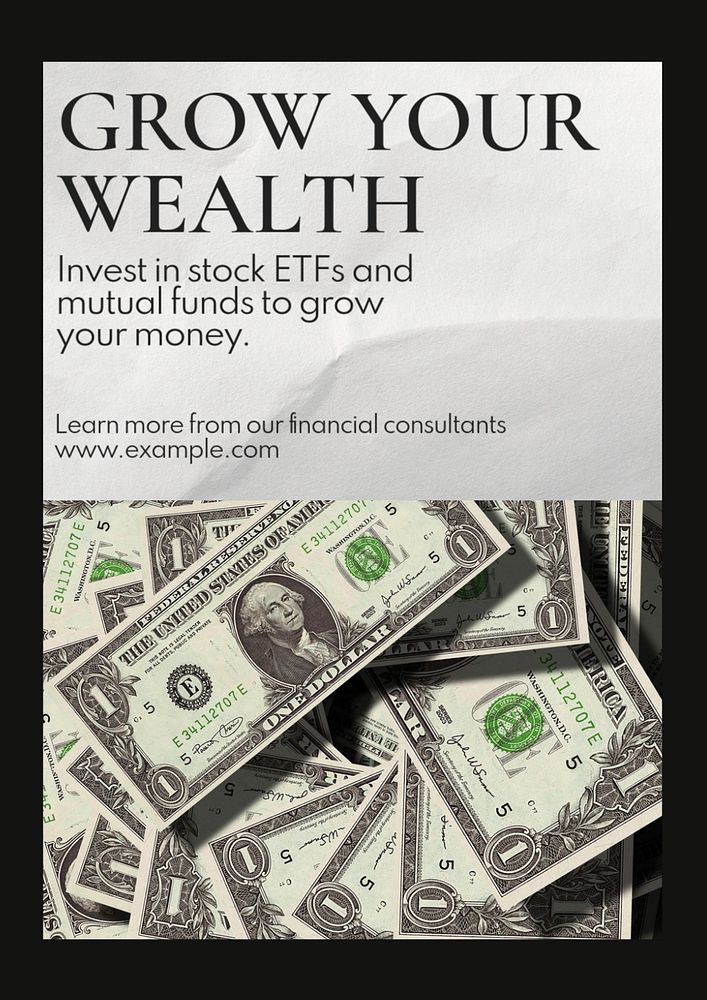 Investment & finance poster template, editable text and design