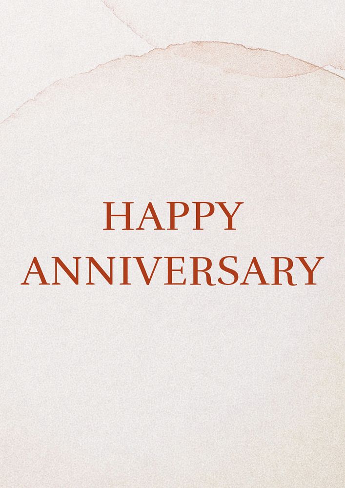 Happy anniversary poster template, editable text & design