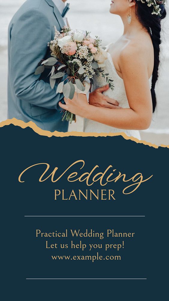 Wedding planner  Instagram story template, editable text