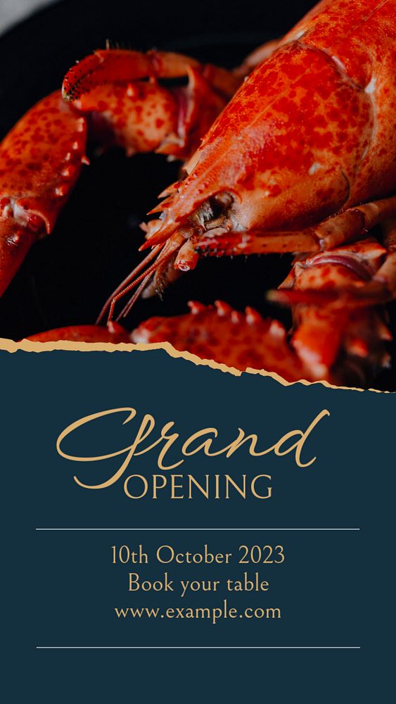 Grand opening  Instagram story template, editable text