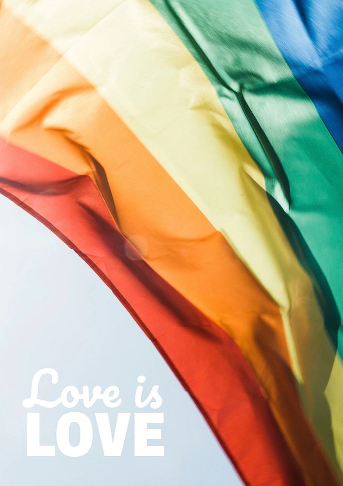 Love is love poster template, editable text and design