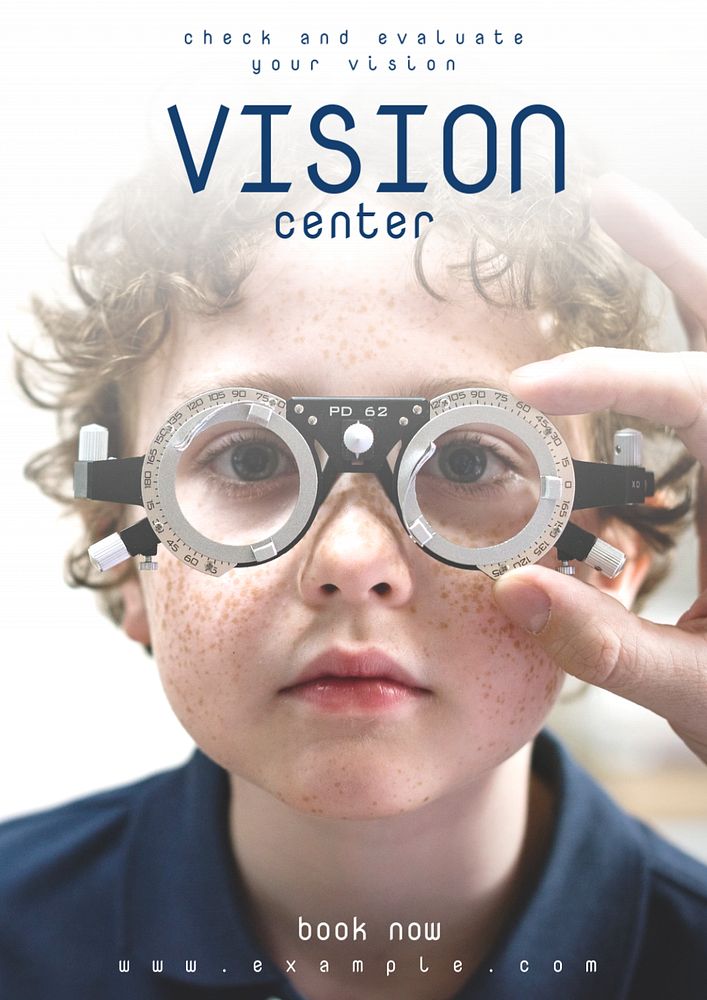 Visual acuity poster template, editable text and design