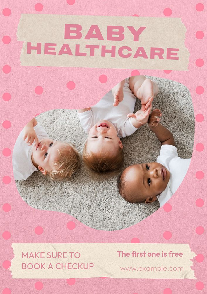 Healthcare poster template, editable text and design