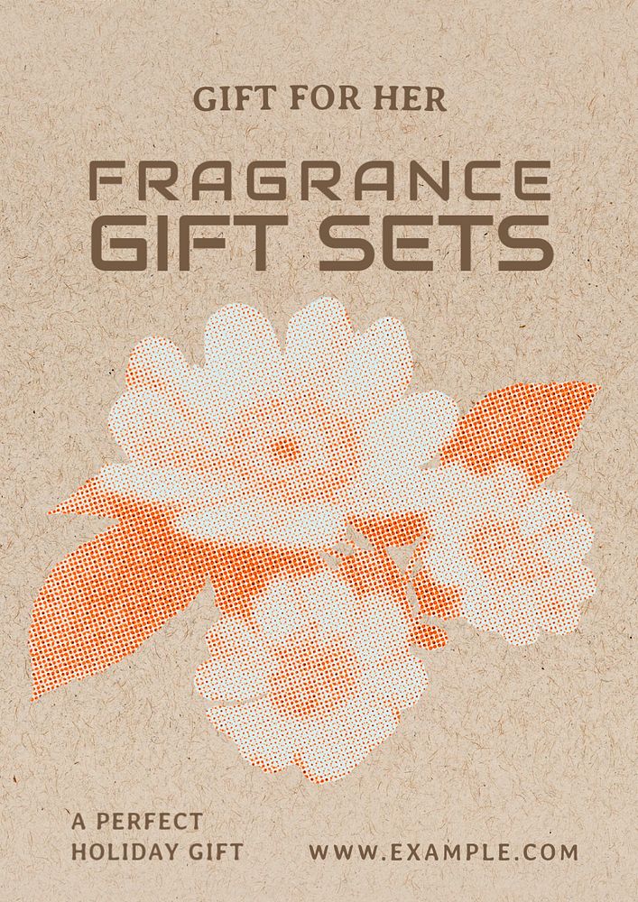 Fragrance gift sets  poster template, editable text and design