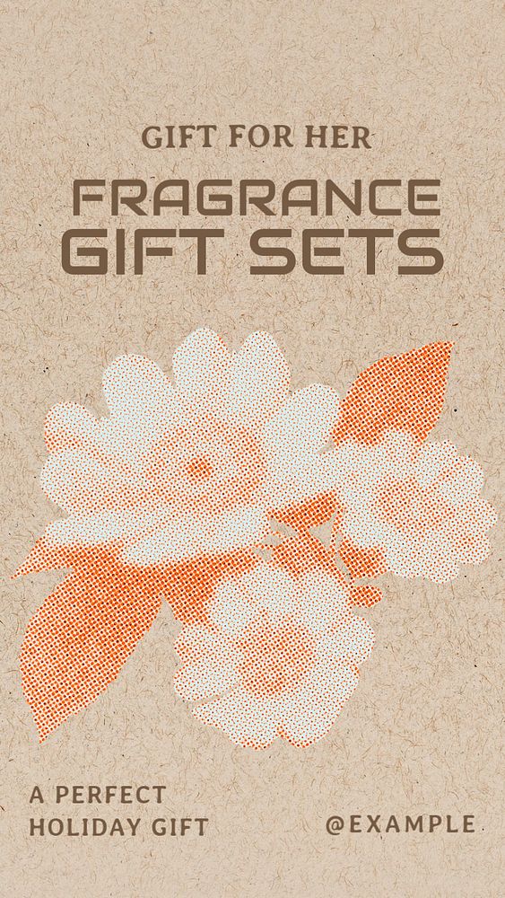 Fragrance gift sets  Instagram story template, editable text