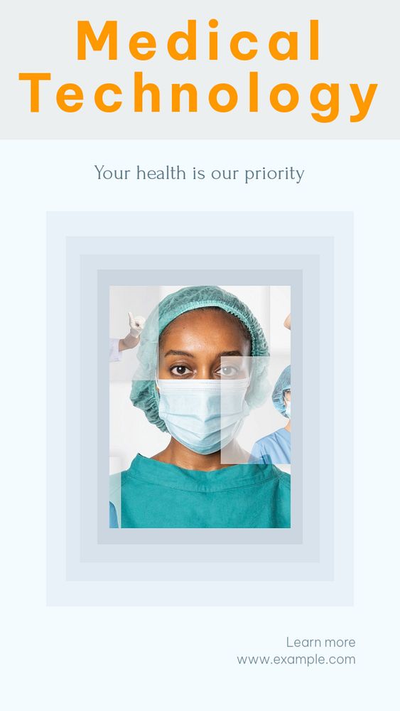 Medical technology  social story template, editable Instagram design