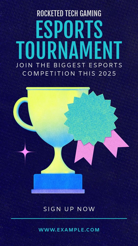 Esports Instagram story template, editable text