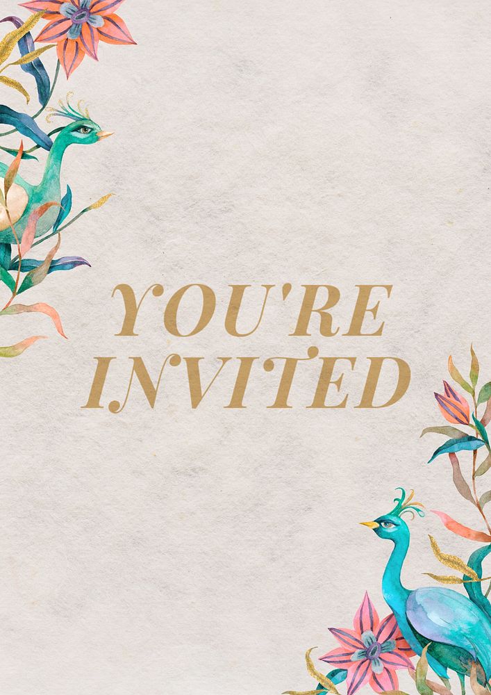 You're invited poster template, editable text and design