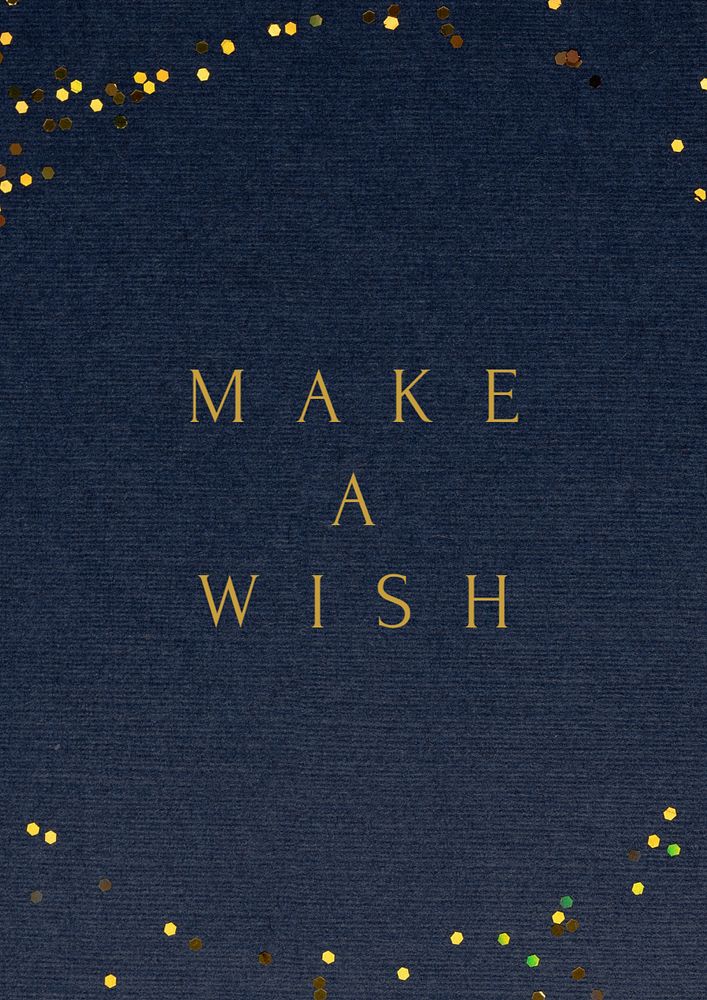 Make a wish poster template, editable text and design