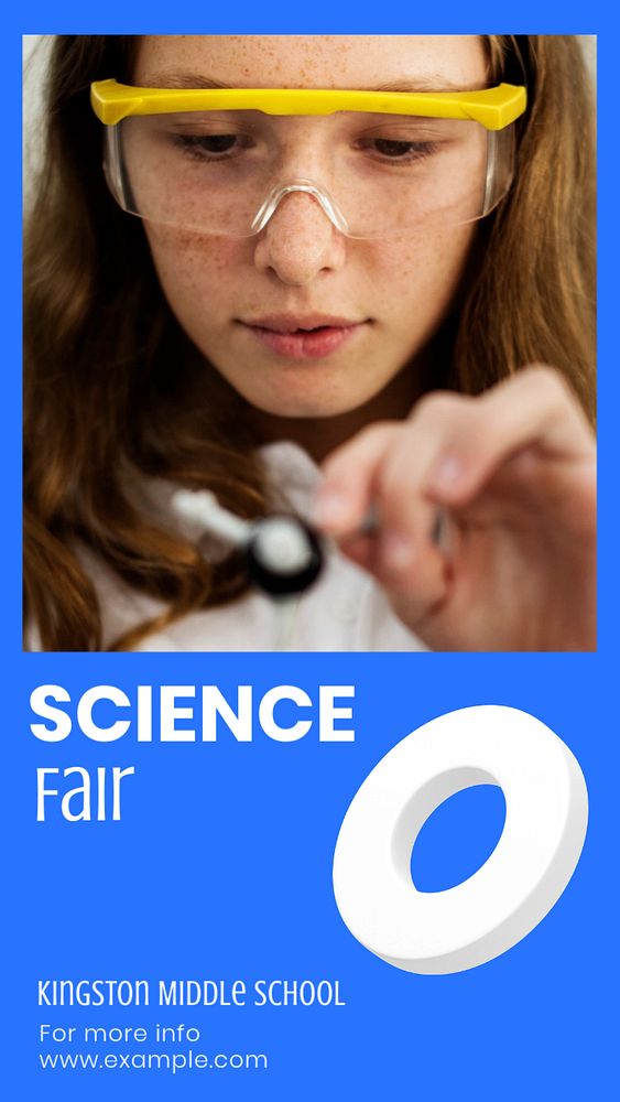 Science Fair  Instagram story template, editable text