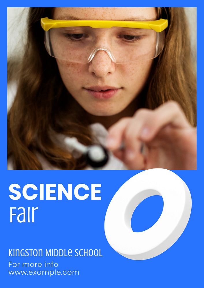 Science Fair  poster template, editable text and design