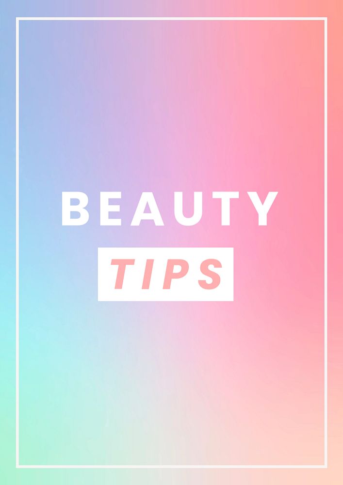 Beauty tips poster template, editable text and design