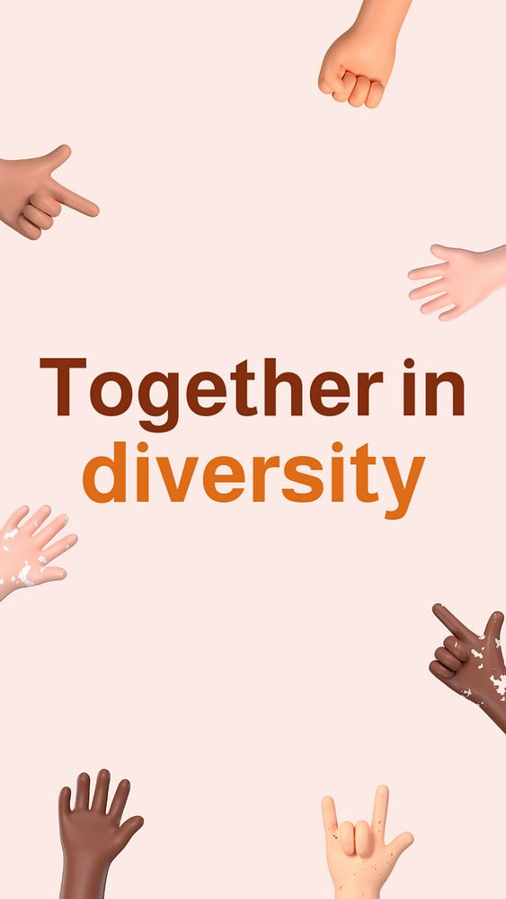 Together in diversity social story template, editable design