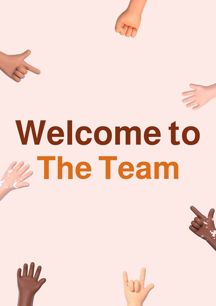 Welcome to the team poster template, editable text