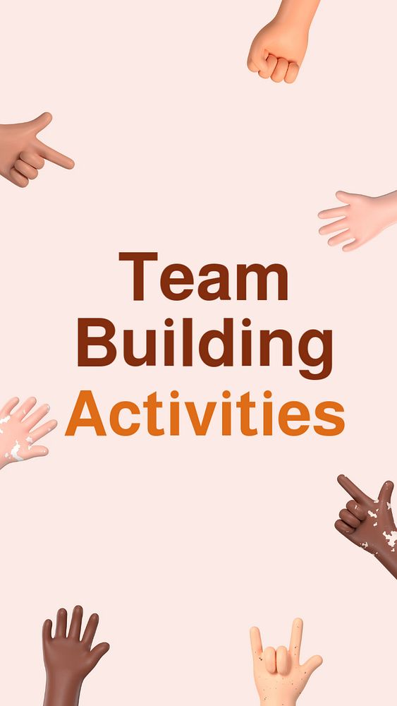 Team building activities social story template, editable design