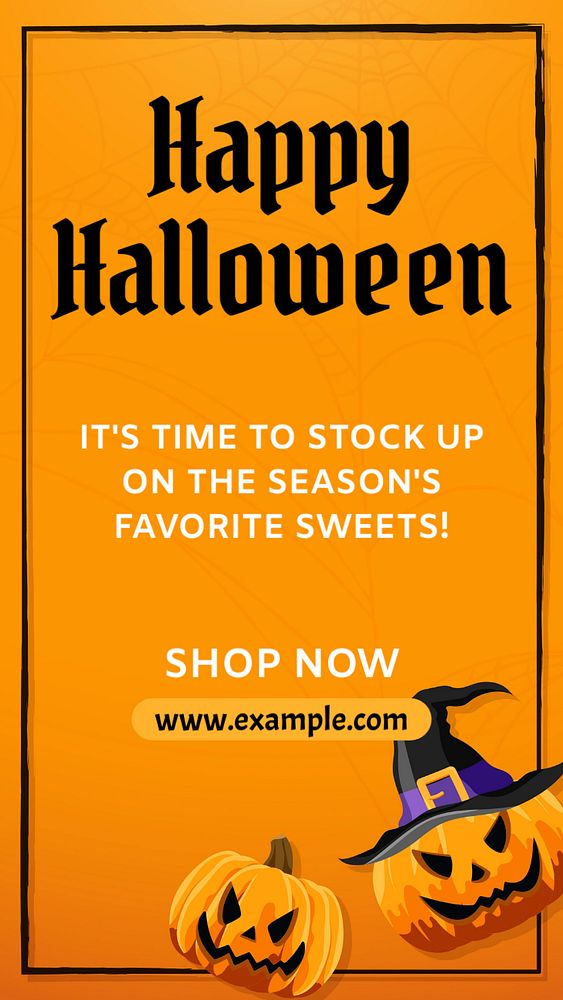 Happy Halloween social story template, editable design