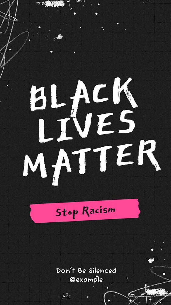 Black Lives Matter Instagram story template, editable text