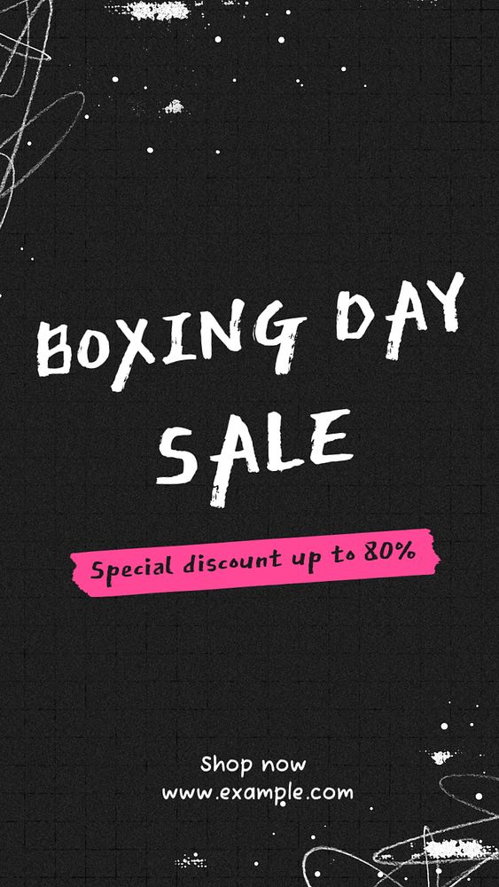 Boxing day sale Instagram story template, editable text