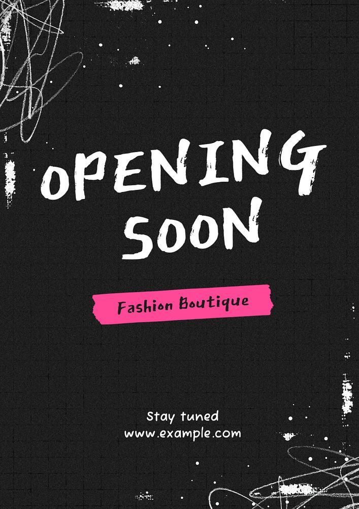 Fashion boutique poster template, editable text and design