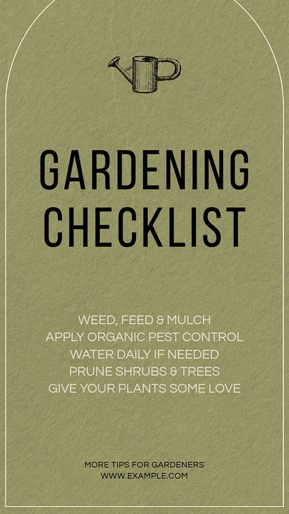 Gardening checklist social story template, editable design