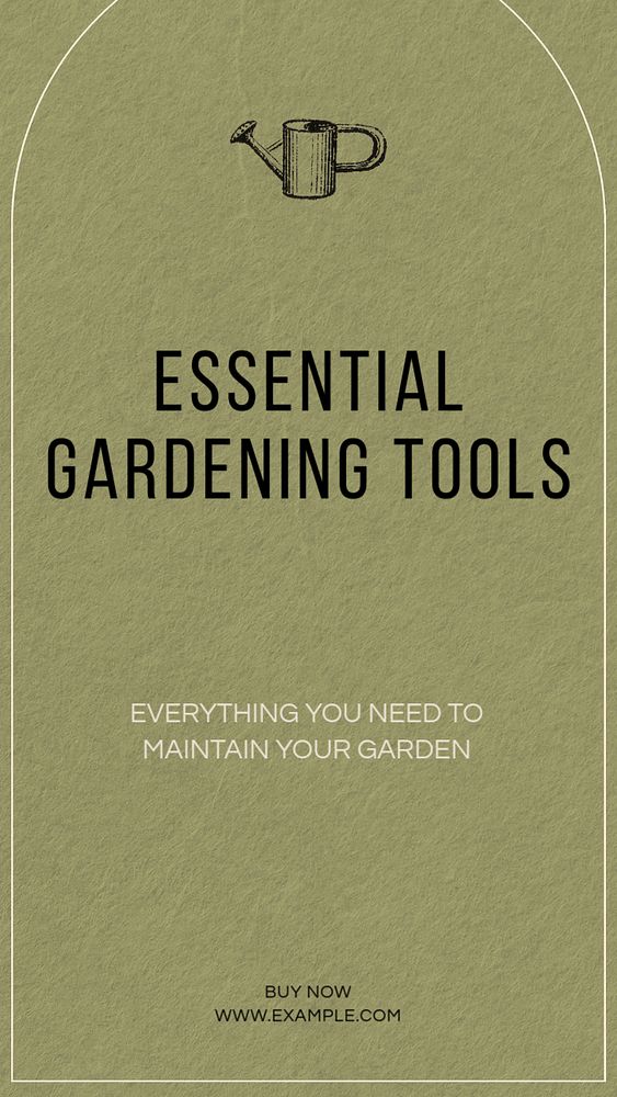 Gardening tools social story template, editable design