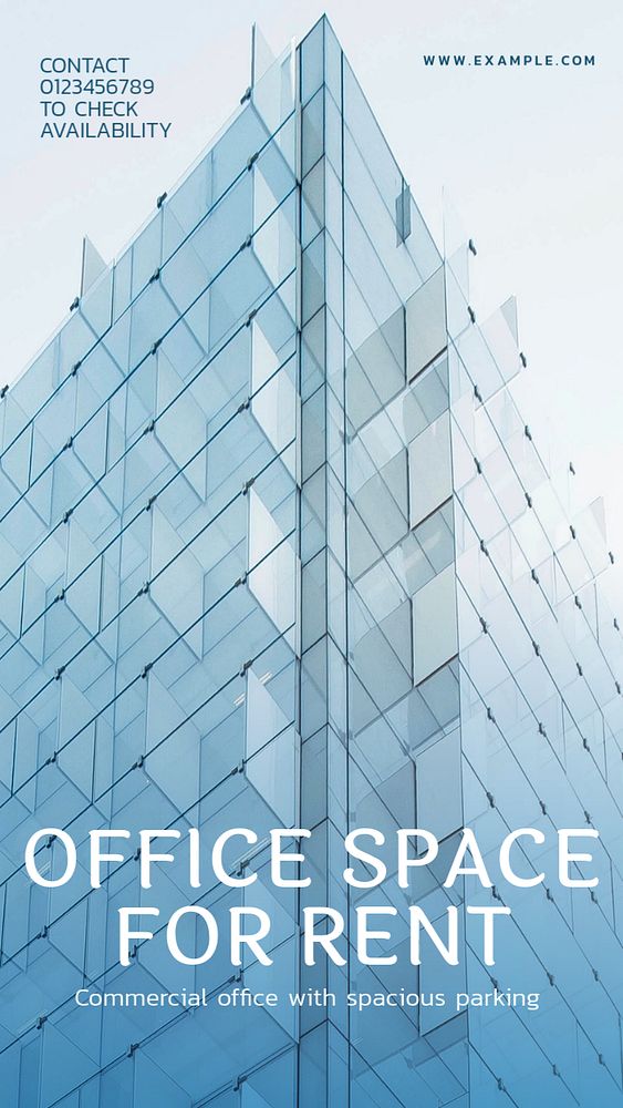 Office space Instagram story template, editable text