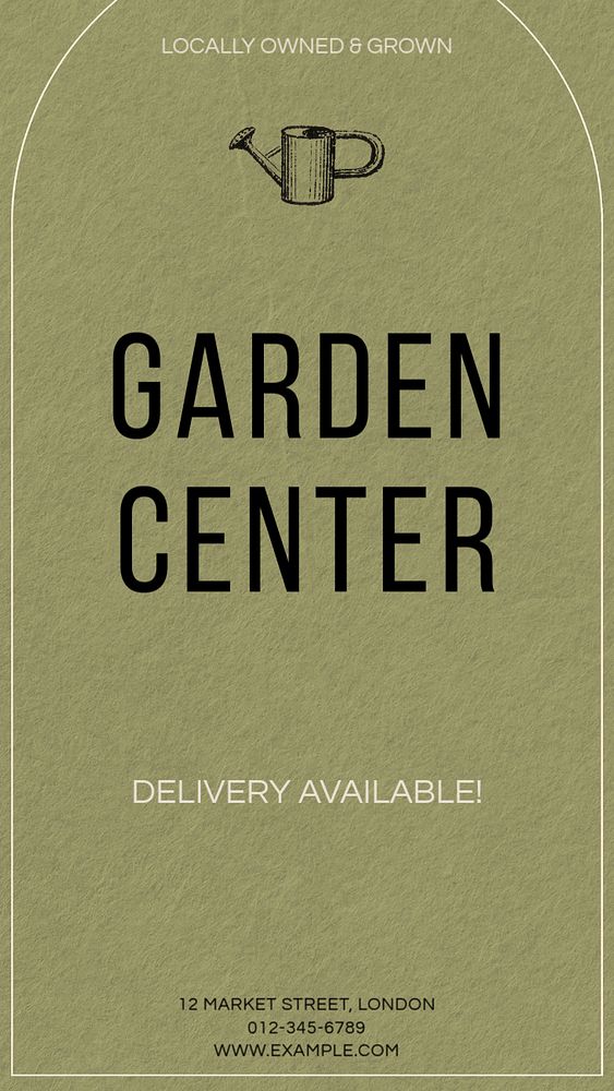 Garden center social story template, editable design