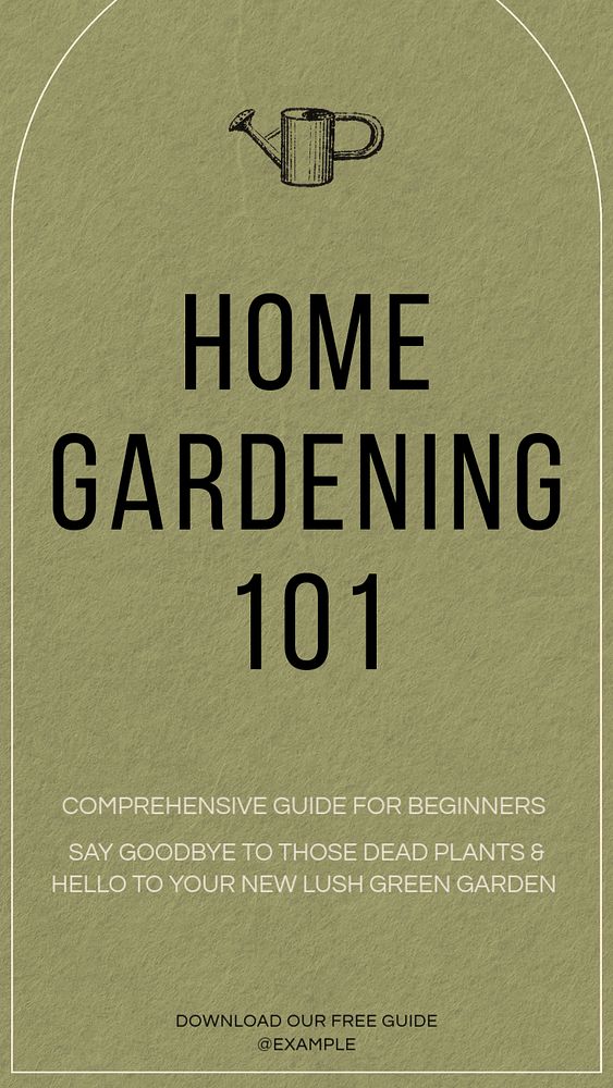 Home gardening social story template, editable design